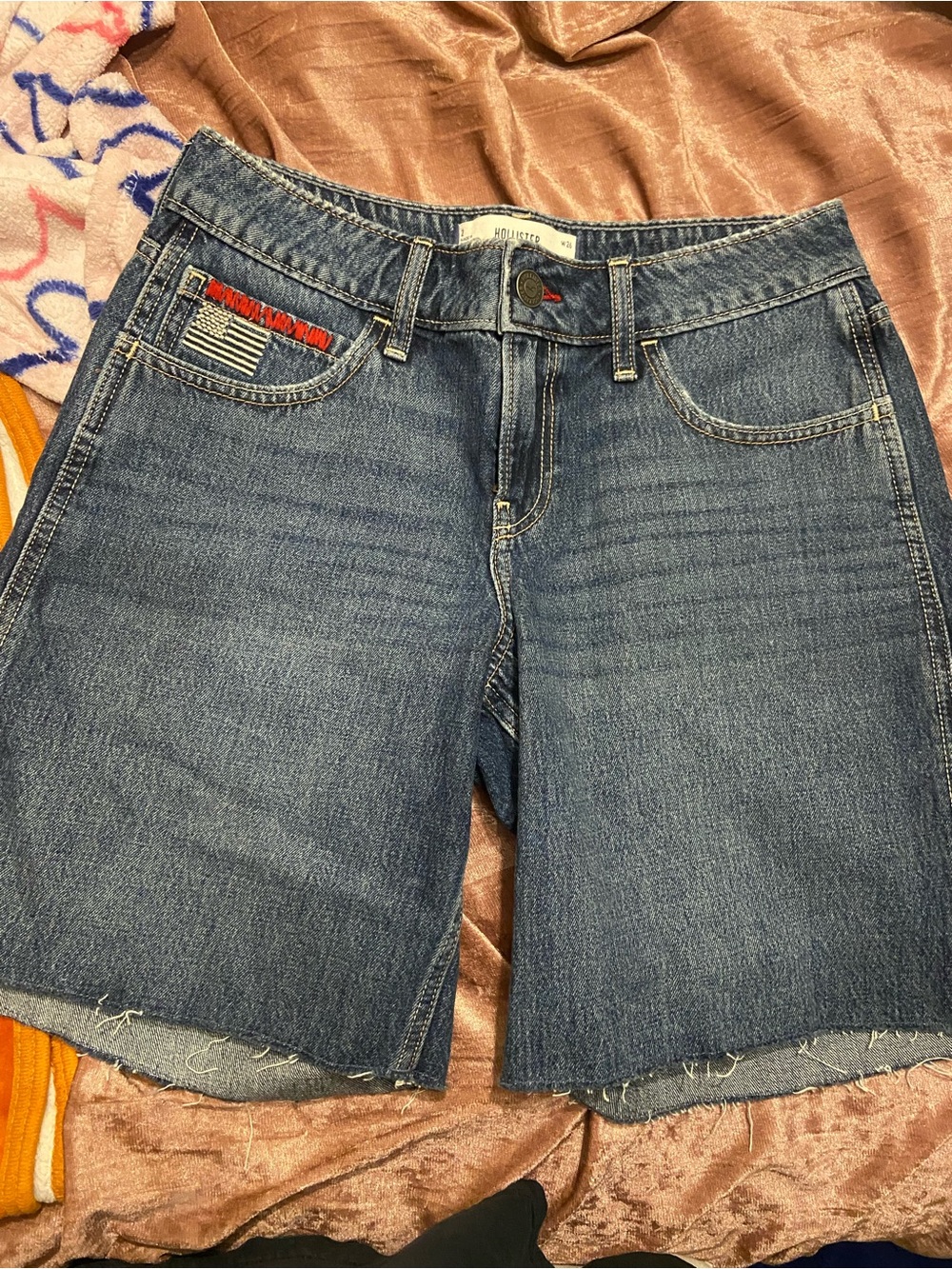 Hollister Men's Denim Jean Shorts - Medium Blue Wash